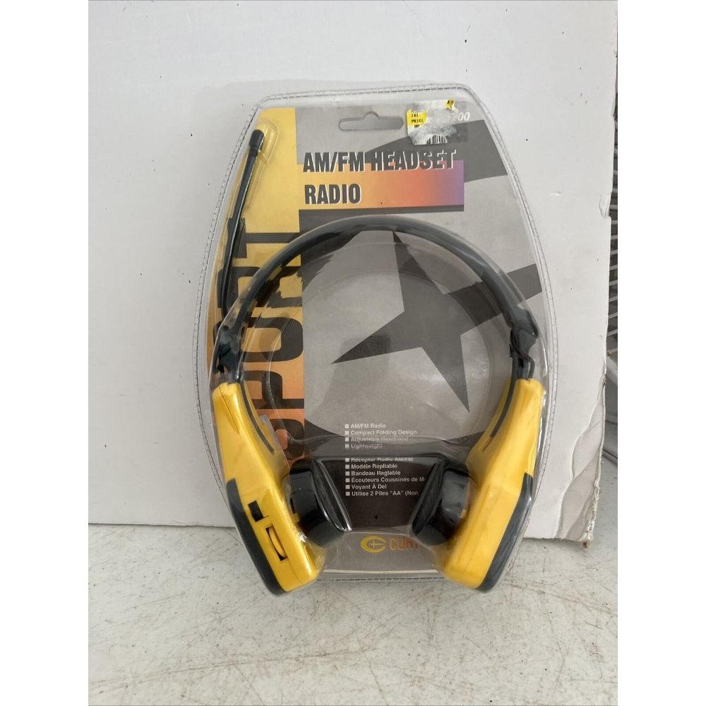 Curtis RS200 AM/FM Headset Radio New Yellow